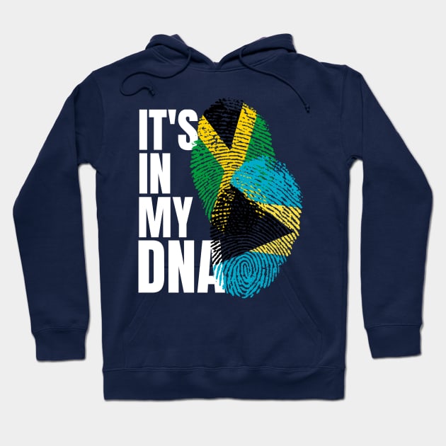 Jamaican And Bahamian Mix DNA Flag Heritage Gift Hoodie by Just Rep It!!